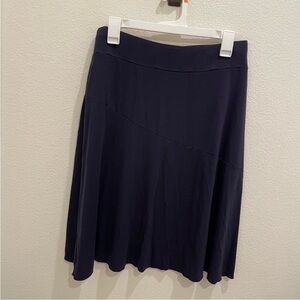 Nic + Zoe Navy Asymmetrical Hem Skirt Women’s Size M